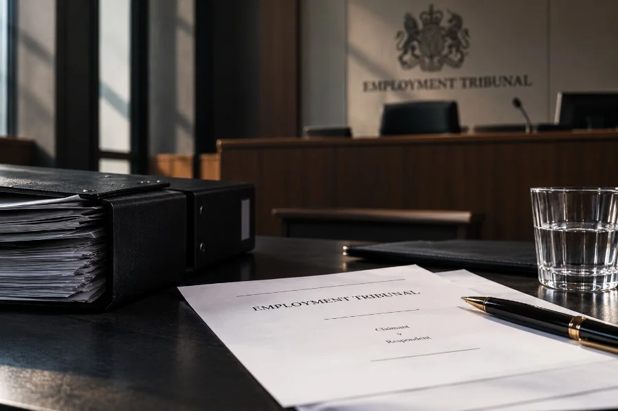 An employment tribunal hearing room